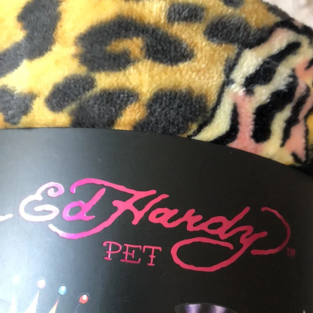 Ed Hardy Leopard Print Pet Throw